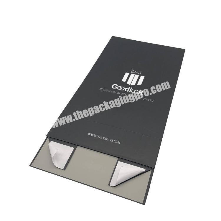 Fancy Design Black Color Foldable CMYK Printing Paper Gift Box