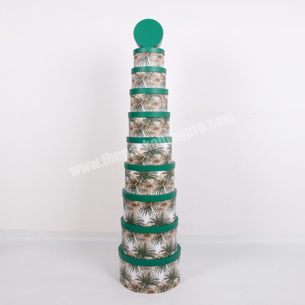 Fancy High Quality Cylinder Paper Packing Boxes With Lid For Hat