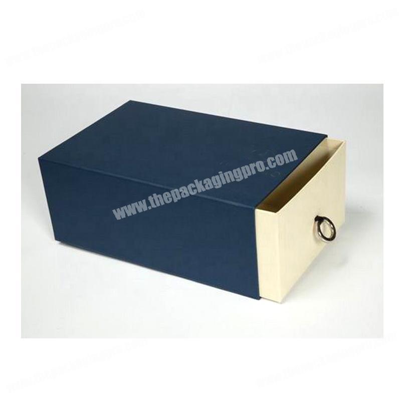 Fancy paper cardboard sliding drawer luxury paper packaging custom cosmetic gift boxes with logo printing