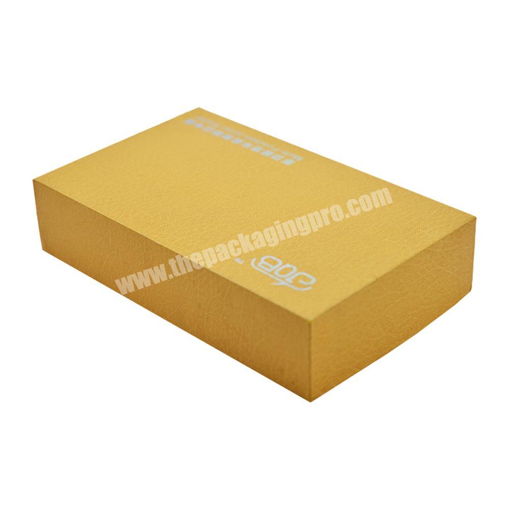 Fancy Paper Custom Luxury Rigid Cardboard Paper 2 pieces Packaging Lid and Bottom Power Bank Gift Box