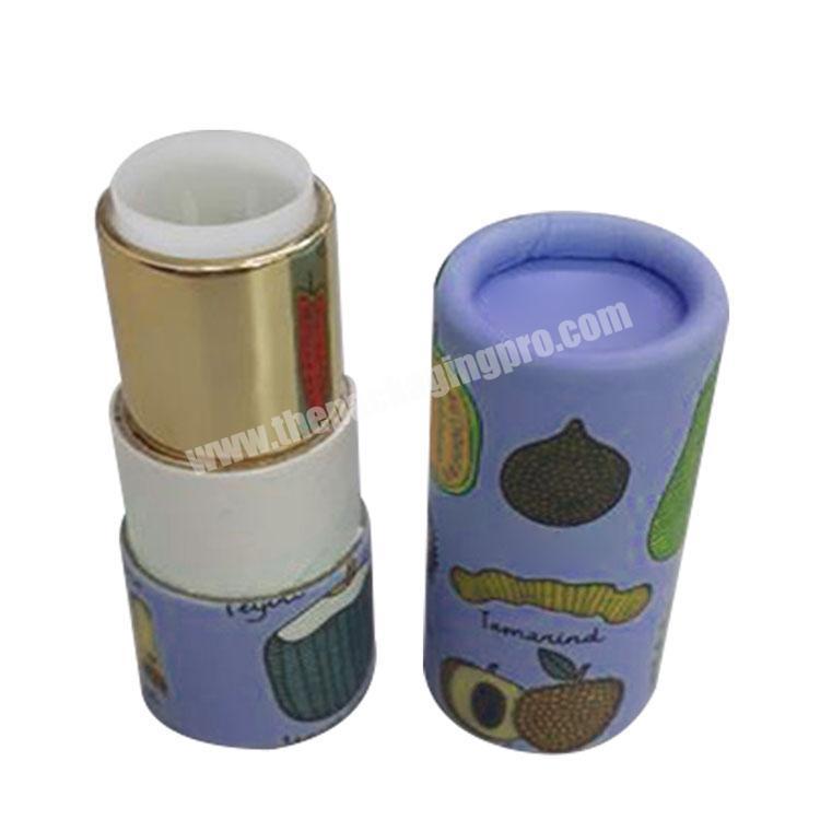 Fancy paper lipstick tube matt lamination round cardboard paper tubes packaging