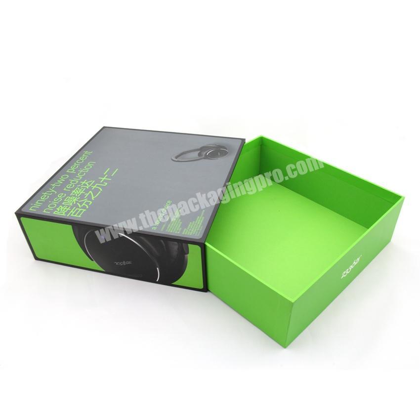 Fancy paper matchbox style headphone gift packaging box