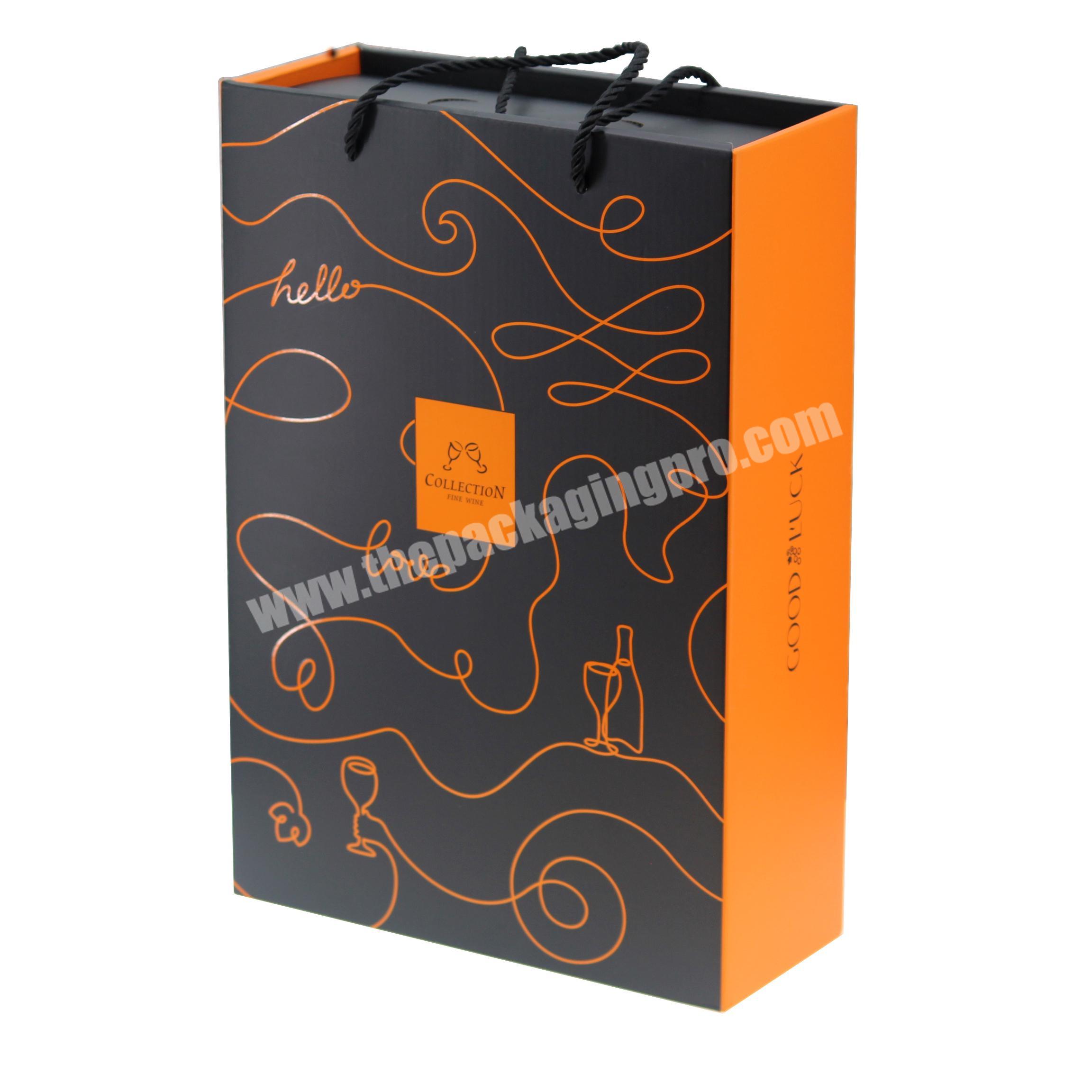 fancy quality and custom exquisite red wine glass magnetic wine packaging gift packaging+boxes