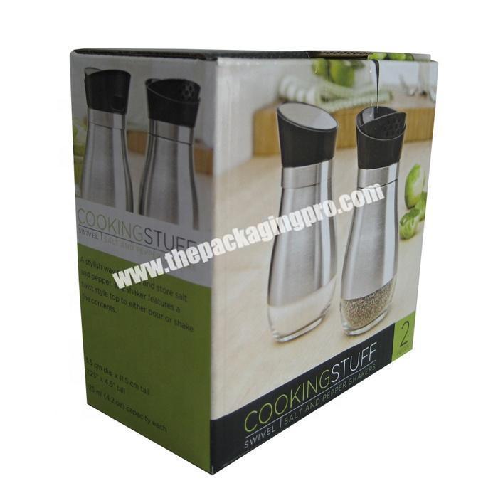 Fancy quality corrugated paper packaging box for sauce bottle