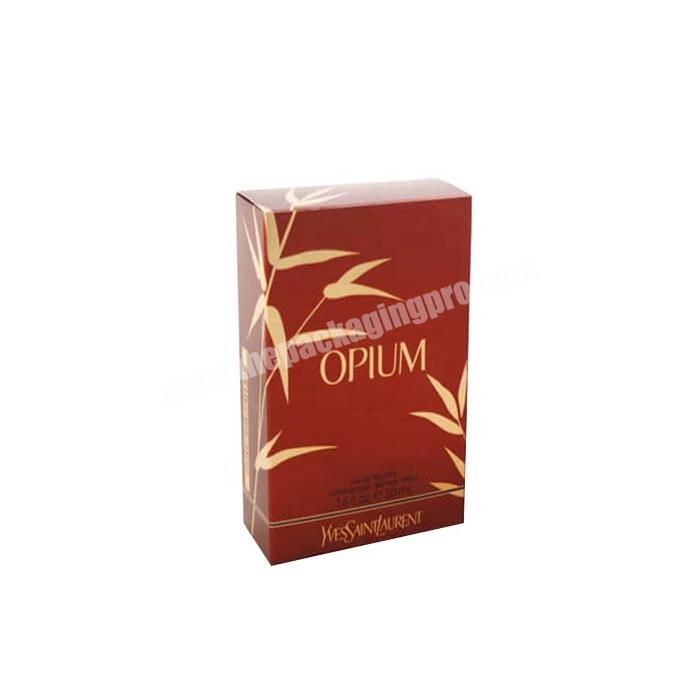Fancy red color cardboard paper packaging box for perfume
