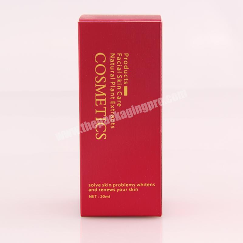 Fancy Red Embossed Olive Oil Cosmetic Packaging Box With Gold Hot Stamping