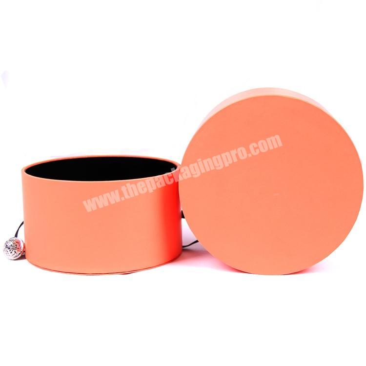 Fancy round cylinder cardboard paper gift packaging box