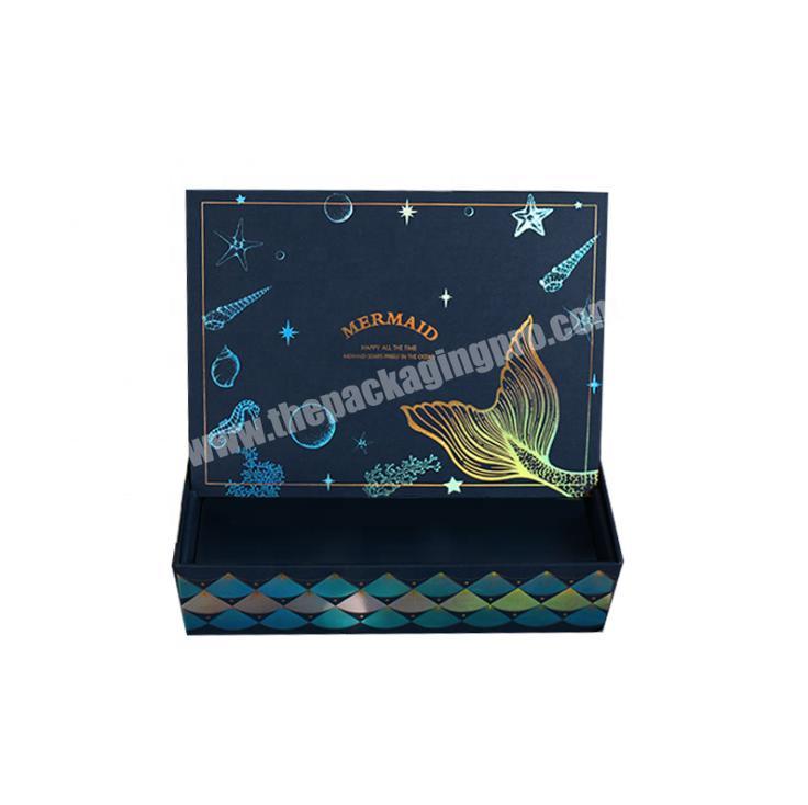 Fantasy mermaid gift box instagram style birthday gift scarf lipstick box custom high-end empty box