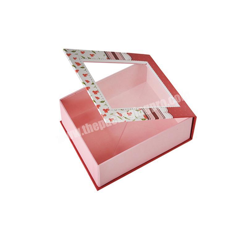 Fashion clear window gift box general simple packing box