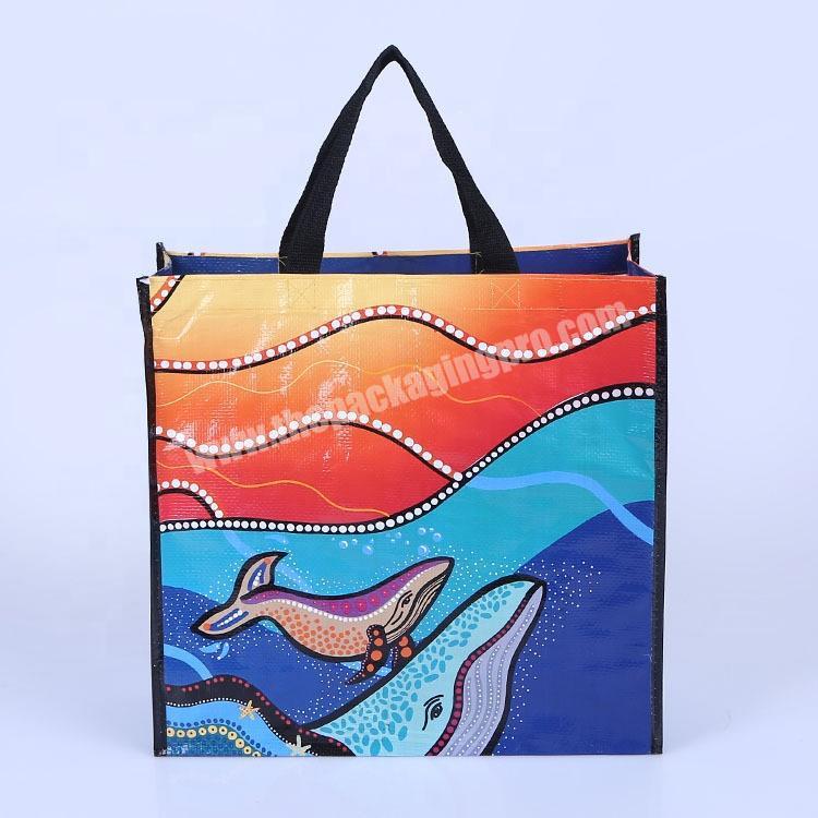 Fashion Color Printing film folding large non-woven fabric gift shopping advertising handbag