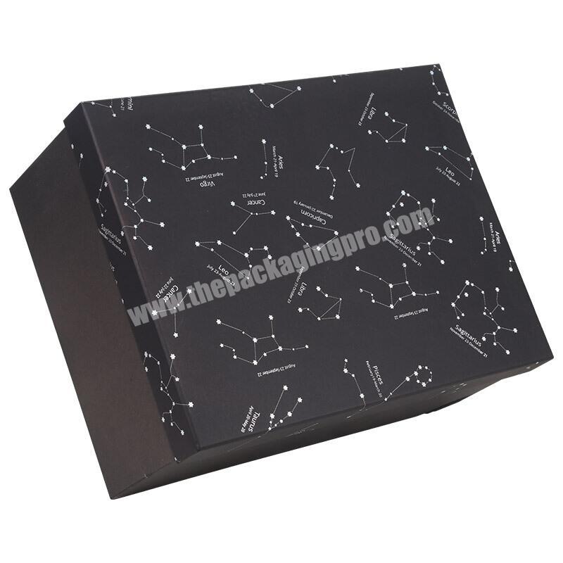 Fashion Design Start Printing Hard Top And Bottom Cover Private Label Custom Gift Boxes With Ribbon