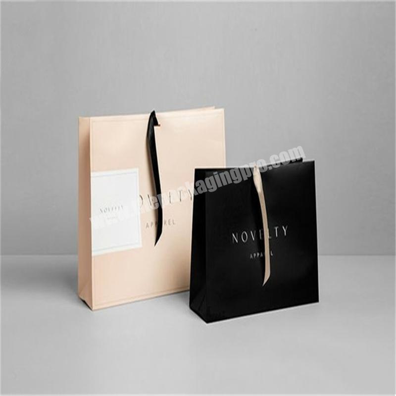 Fashion Elegant Luxury Shopping Custom Logo Design Printing gift paper bag printed with handle
