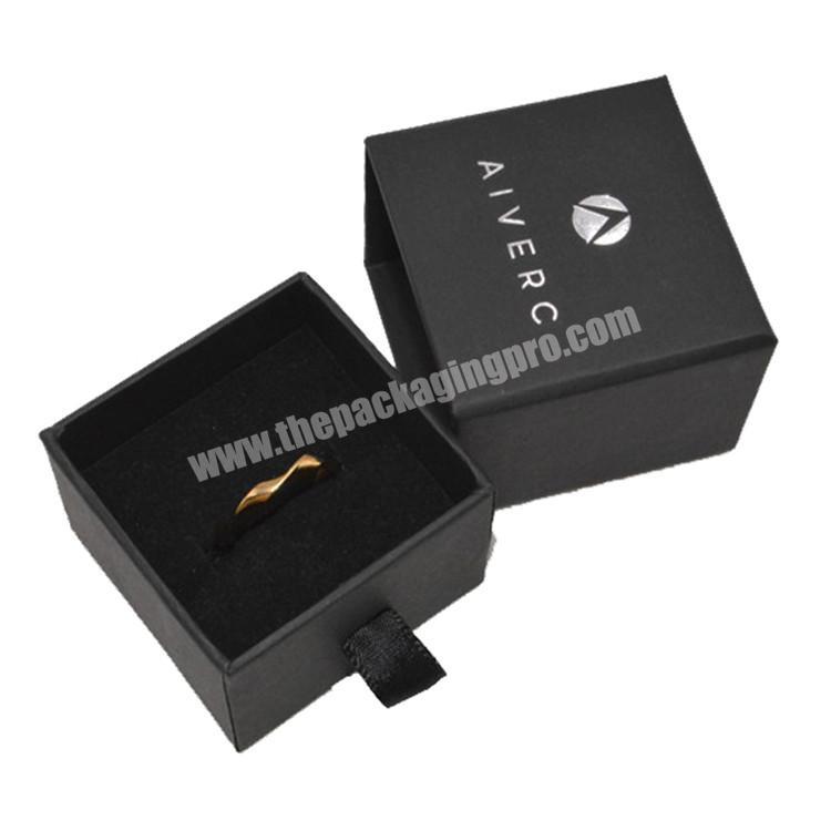 Fashion luxury black watch shipping drawer boxes custom logo slide open cardboard paper box in silver foil with ribbon