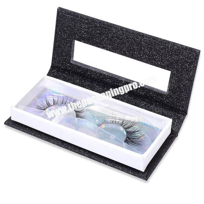 Fashion Private Label Custom Lash Packaging Box 3d Mink Eyelash Box with Clear Window