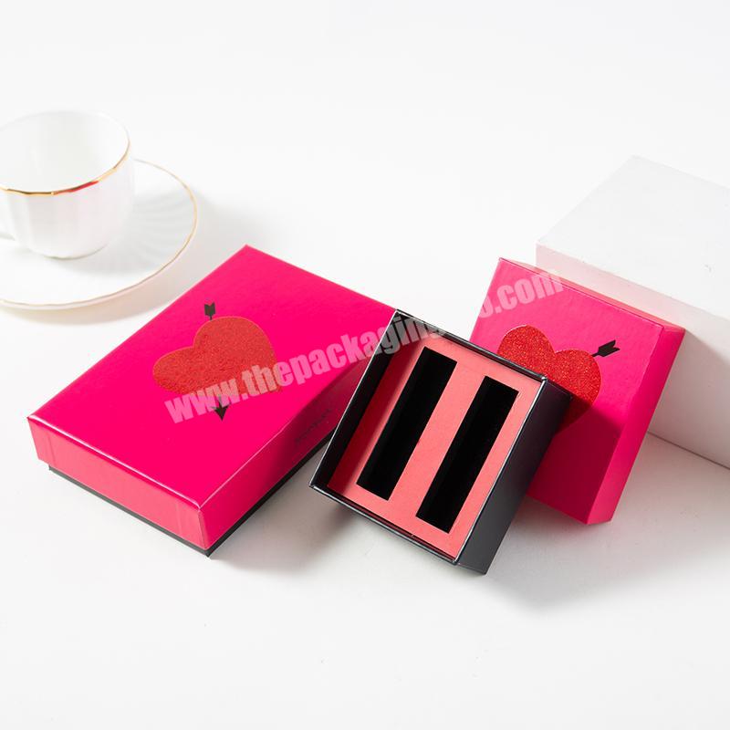 Fashion rose red color boxes lipstick case box with factory price