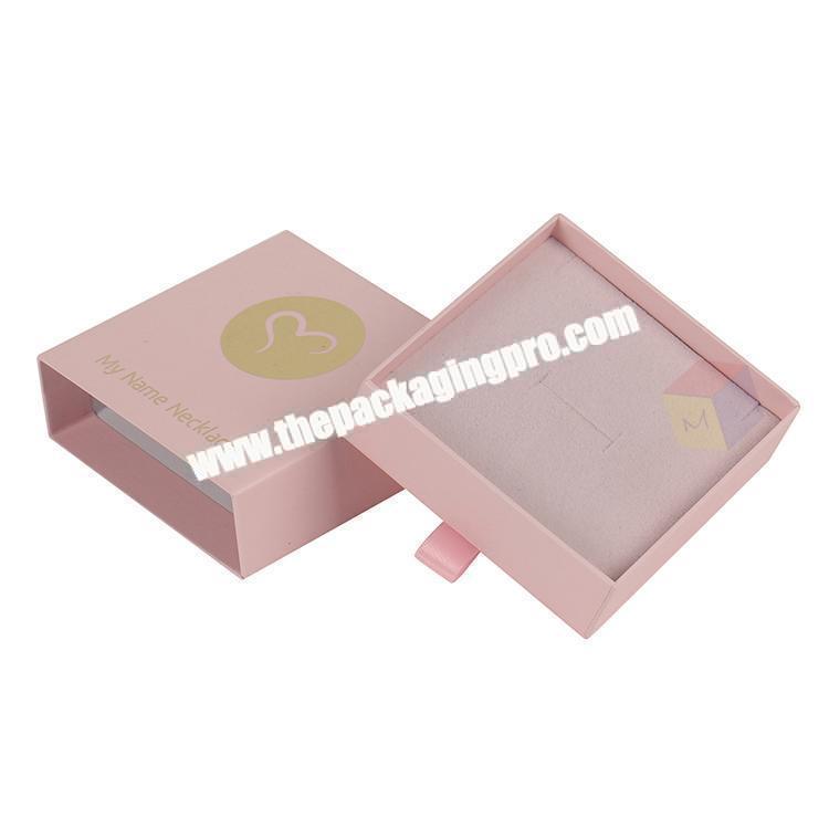 fashion slide box packaging jewelry with cushion pads