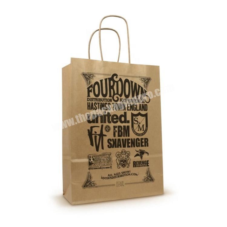 Fashion Stores Used High-Quality Printed Twisted Handle Paper Bag