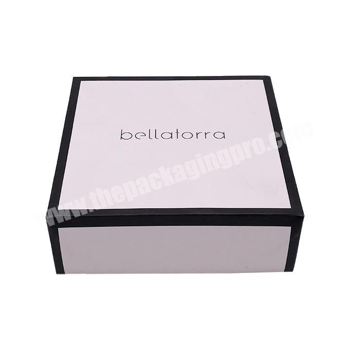 Fashion wholesale cardboard box package for belt based and lid gift clothes packaging two pieces