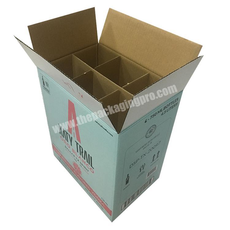 Fashionable crazy selling 6 pack wine bottles cardboard box