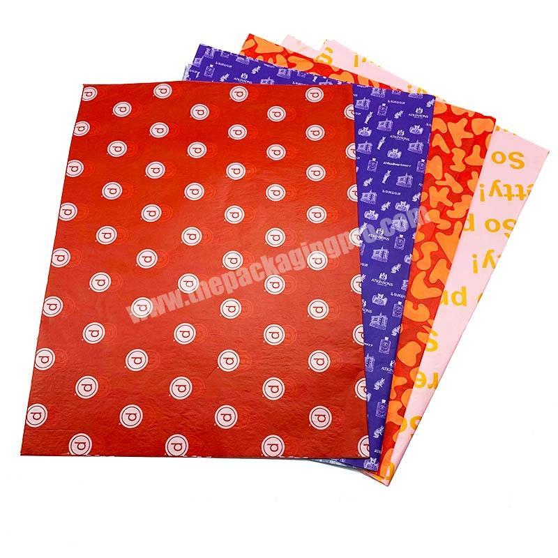 Fashionable Custom Printed Tissue Wrapping Paper For Packaging Clothes Gift Flower With Your Brand Logo