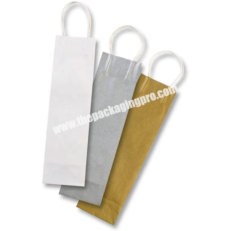 Fashionable wholesale hard paper printed folding wine gift paper bag