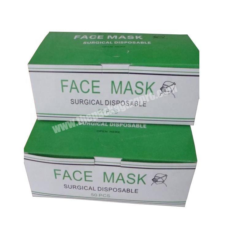 Fast delivery medical N95 face mask custom paper box with logo