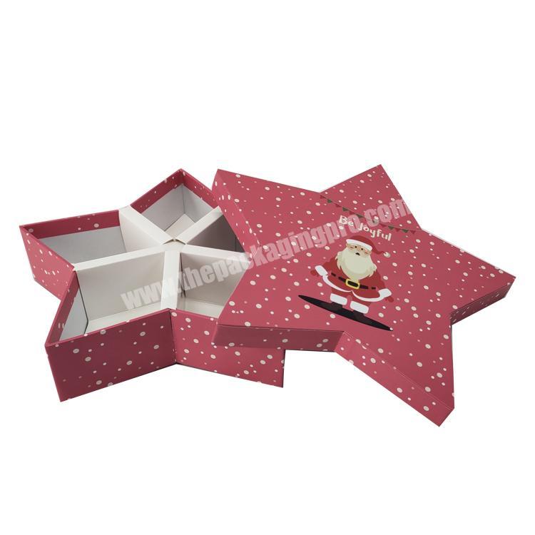 Five-Pointed Star Paper Packaging Boxes Christmas Candy Chocolate Packaging Box