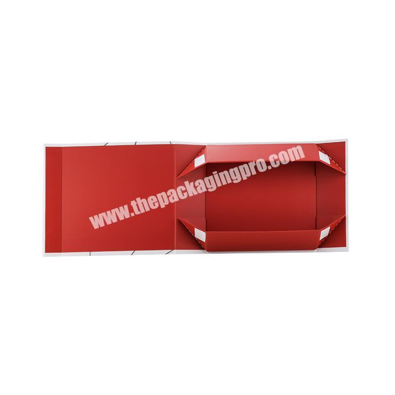Flat foldable cardboard luxury magnetic closure folding gift wrapping box