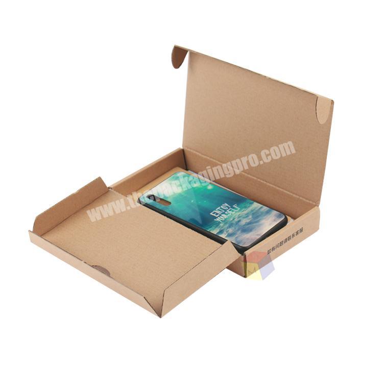 flat shipping brown kraft custom cardboard phone case box