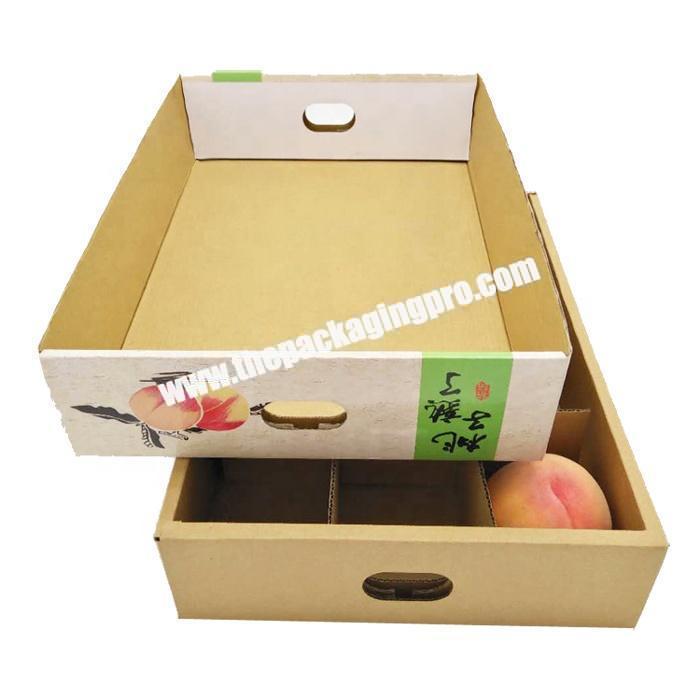 Flexo print corrugated paper packaging fresh fruit boxes with paper insert
