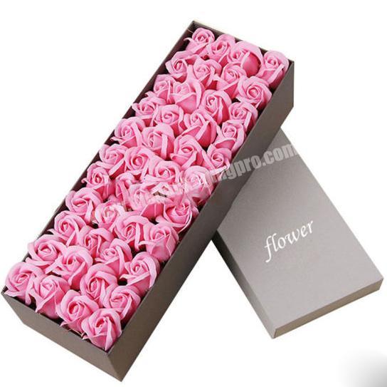 Flower Paper Gift Packaging Box with Customize Logo CMYK printing