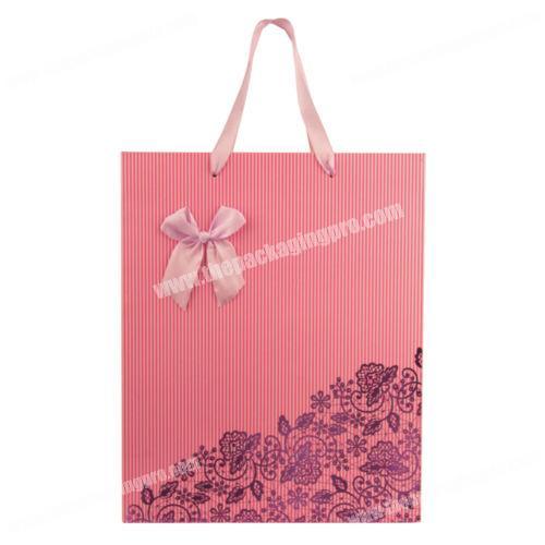 Flower Pattern Paper Gift Package Bags For Party Birthday Christmas Wedding