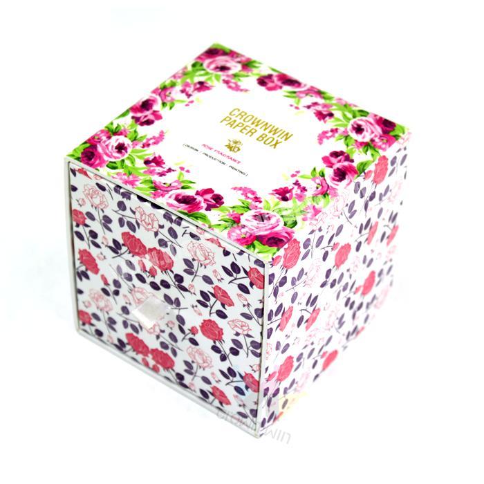 Flower pattern wedding favors and bridesmaid gift drawer box