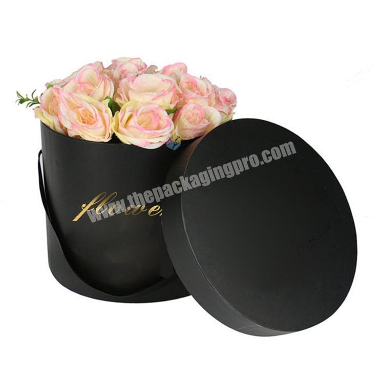 Flowers print cylinder box paper can luxury round hat box for flowers tea