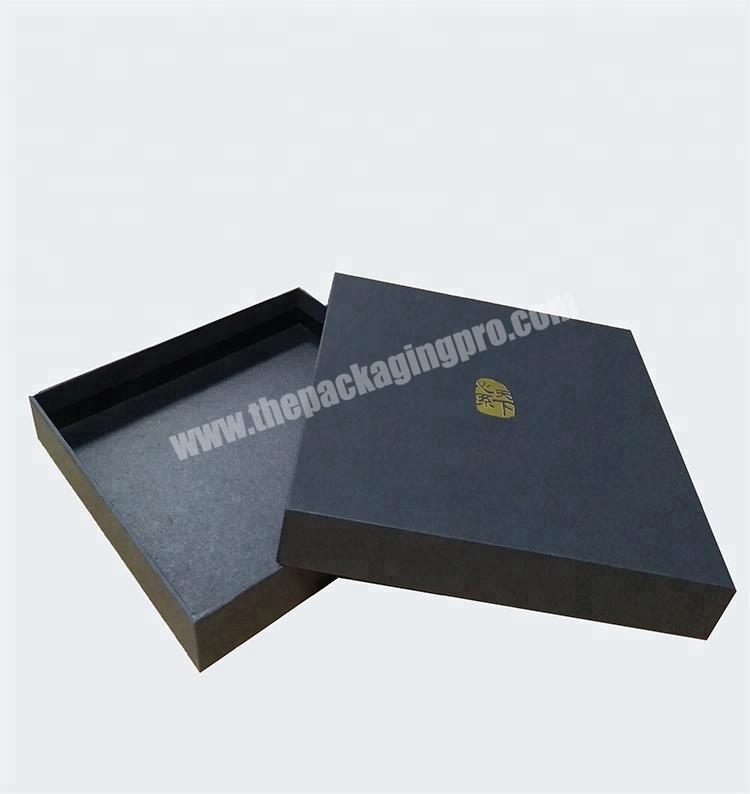 Foldable Black Cardboard Gift Boxes With Custom Logo Clothing Packaging Box
