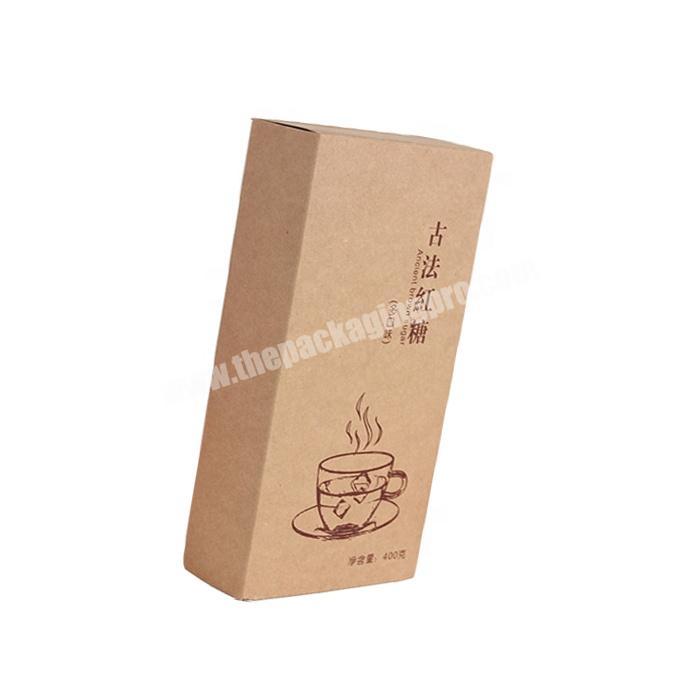 Foldable brown kraft paper packaging box slide open paper box