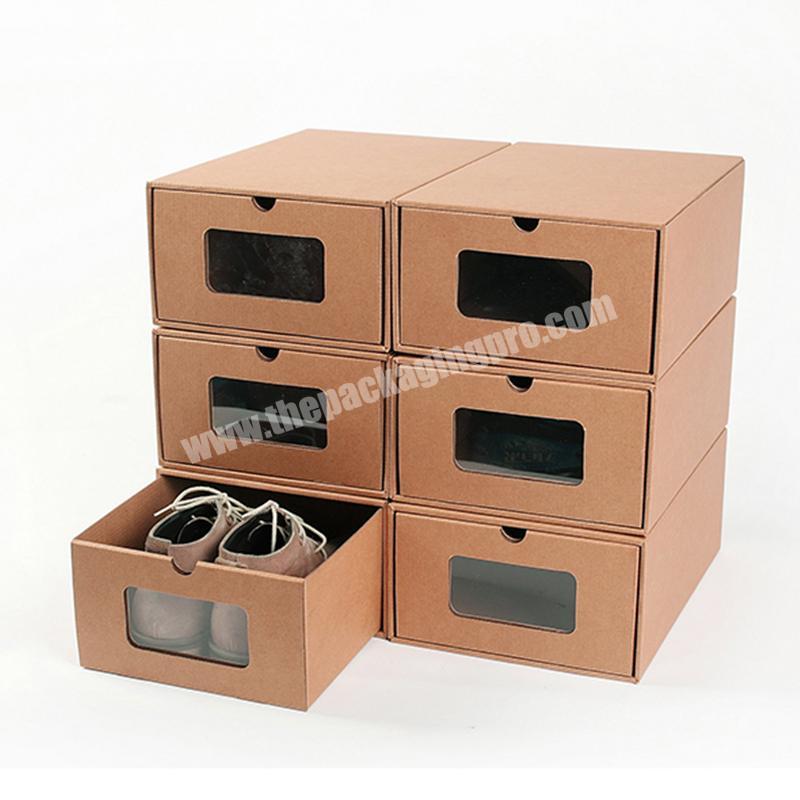 foldable cardboard box shoes storage box drawer type shoe box