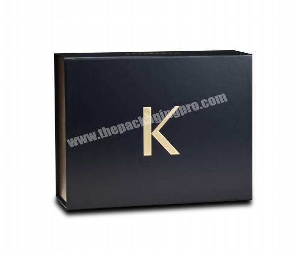 Foldable cosmetic paper boxes black box