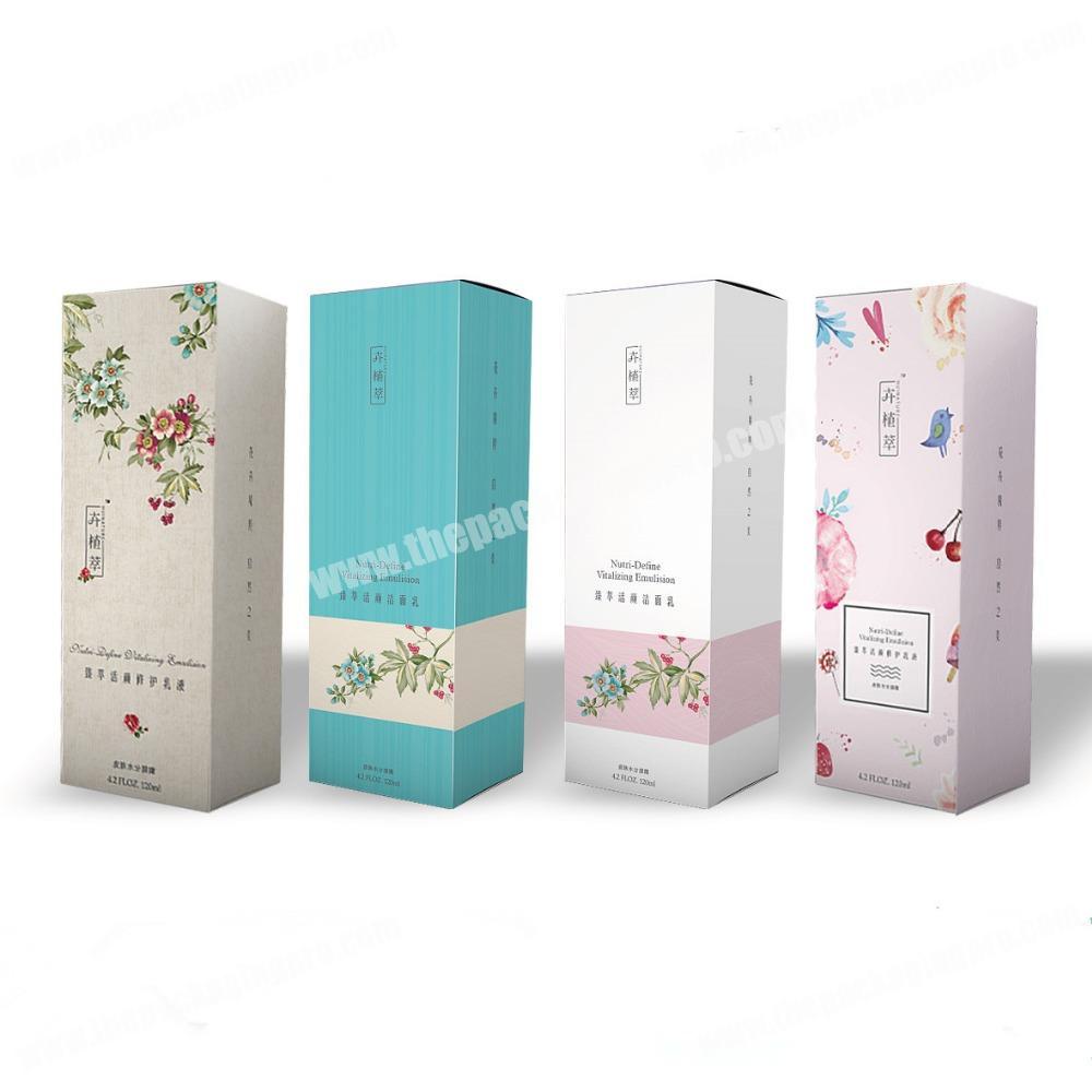 Foldable hot sale coated paper make up cosmetic packaging box