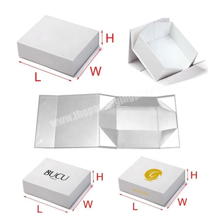 foldable magnetic packaging box customized cardboard white paper box gift box foldable