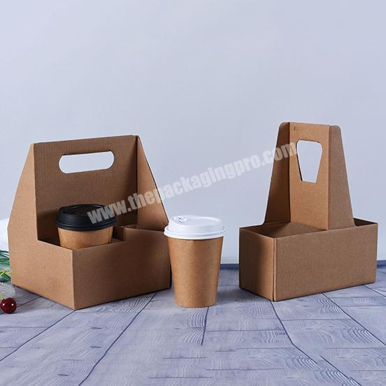 Foldable Paper Cup Holder Tea Coffee Cup Holder Tray