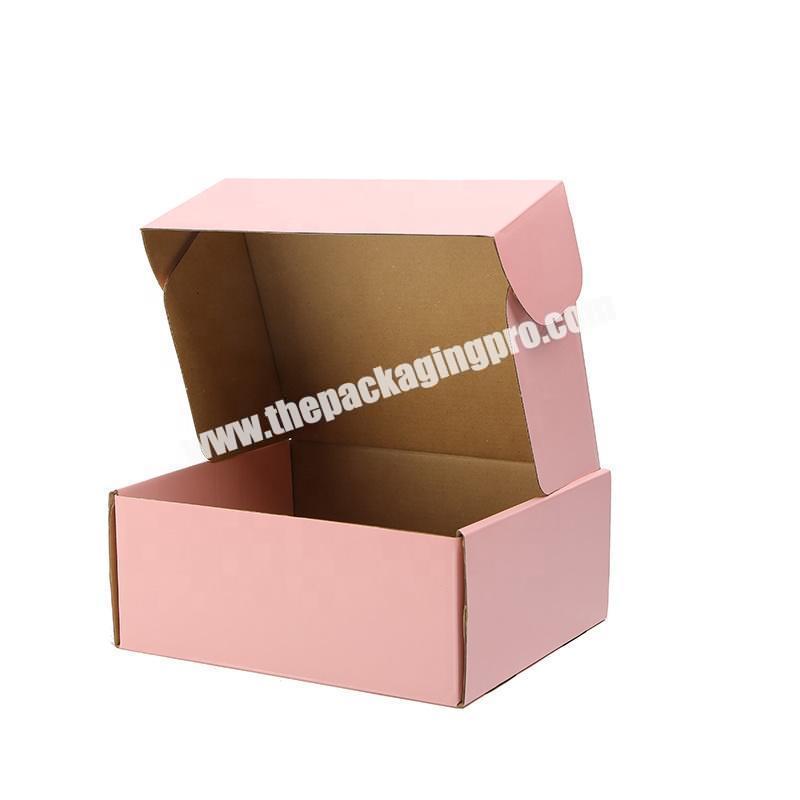 Foldable Pink card Paper Box Packaging with ribbon