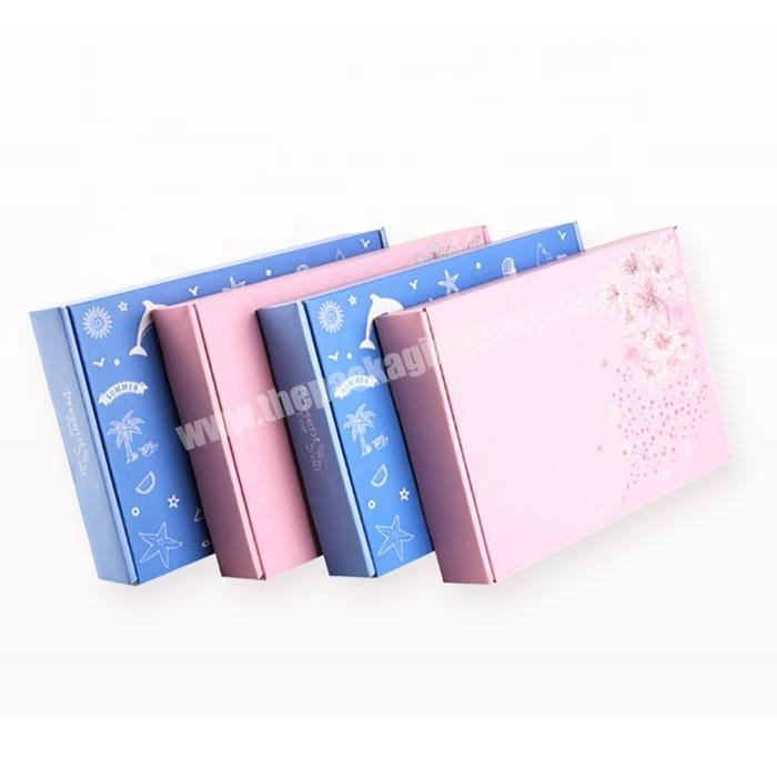 Foldable Pink Corrugated Cardboard Box For Mailing