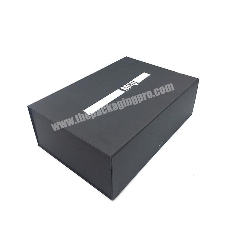 folded luxury black paper custom gift box magnetic wholesale packaging
