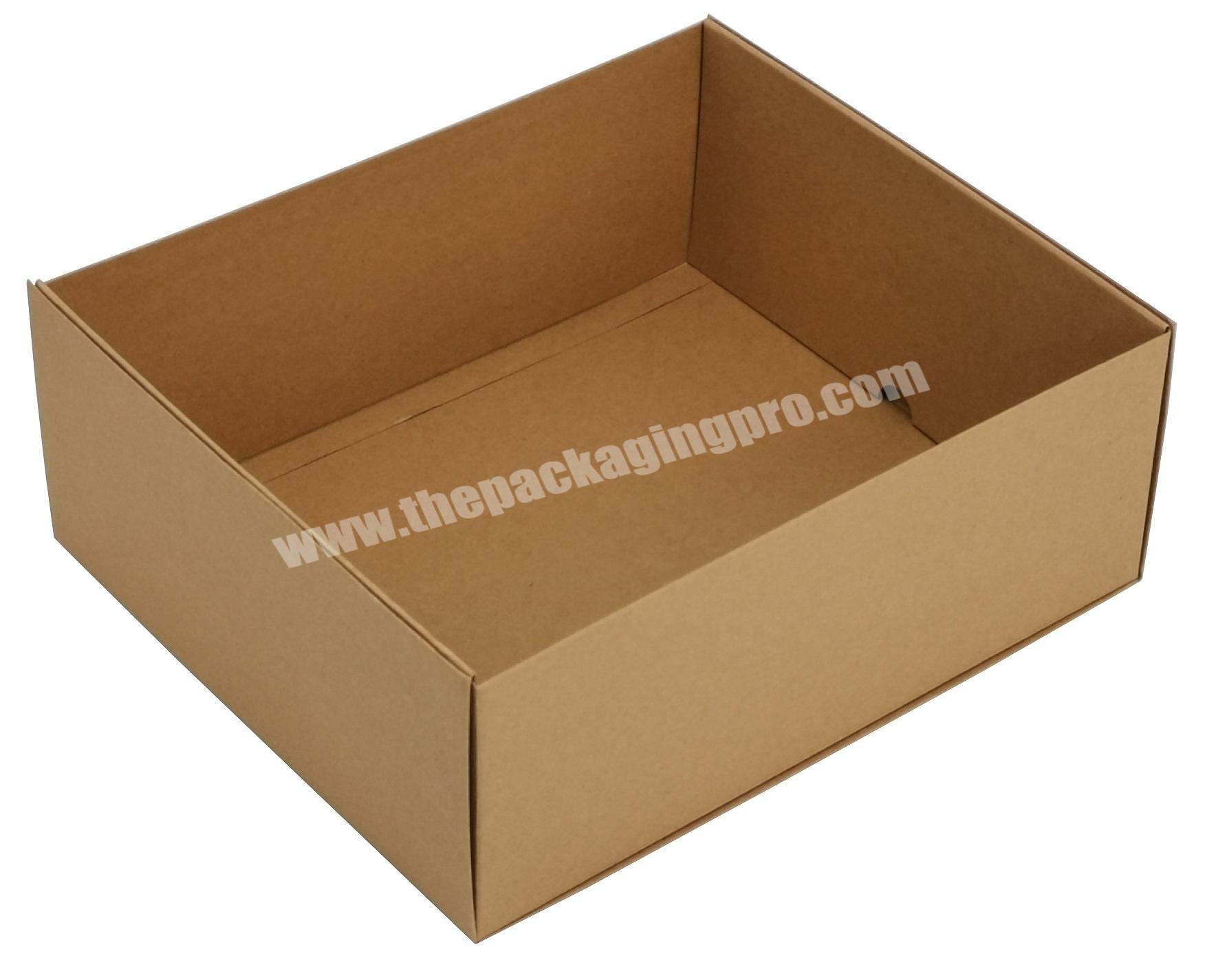 Folding Brown Kraft Rigid Cardboard Tray Packaging Box Suitable For Making Foldable Lid and Base Two Pieces Box