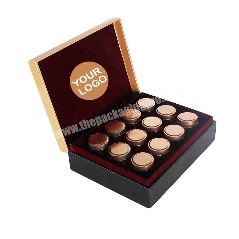 Folding  Chocolate Candy luxury  packaging boxes with plastic tray