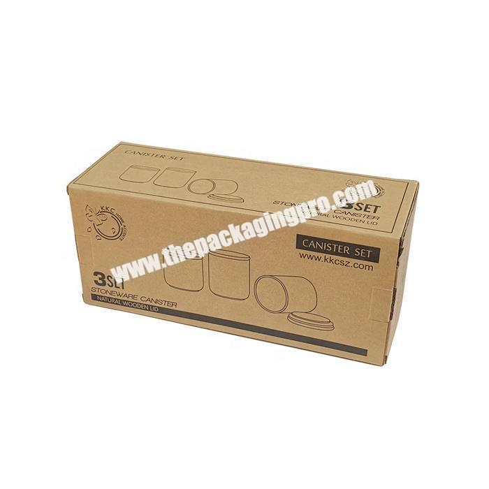 Folding corrugated paper packing shipping carton box for glass bottle