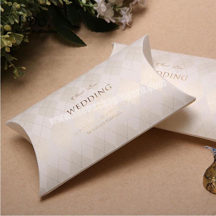 Folding customized printed kraft paper pillow box manufacturer