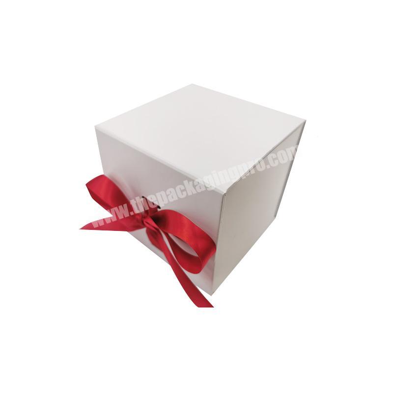 Folding rigid gift box packaging paper  white  christmas gift packaging