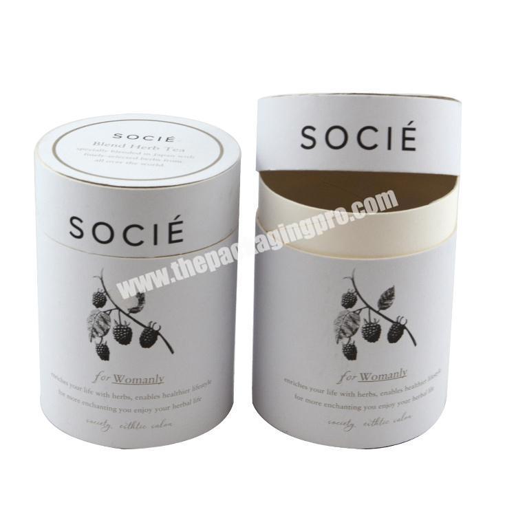 Food grade biodegradable cardboard paper tube custom small round paper box paper canister